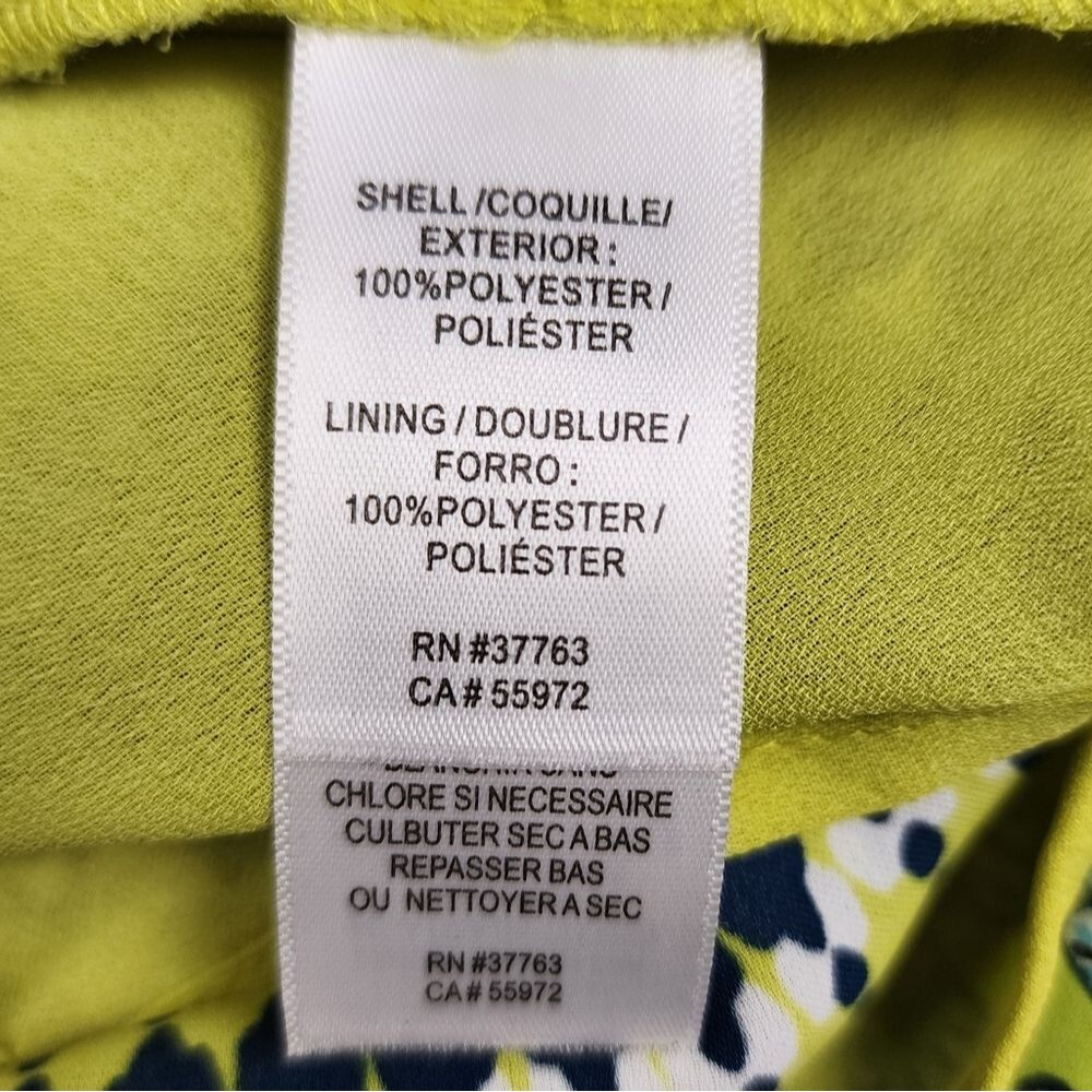 Laundry By Shelli Segal Flowy Skirt Midi Skirt High-low Green Blue Size 12 - Picture 8 of 14
